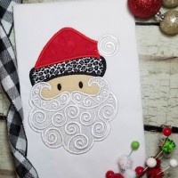 Swirly Santa Applique Machine Embroidery Design